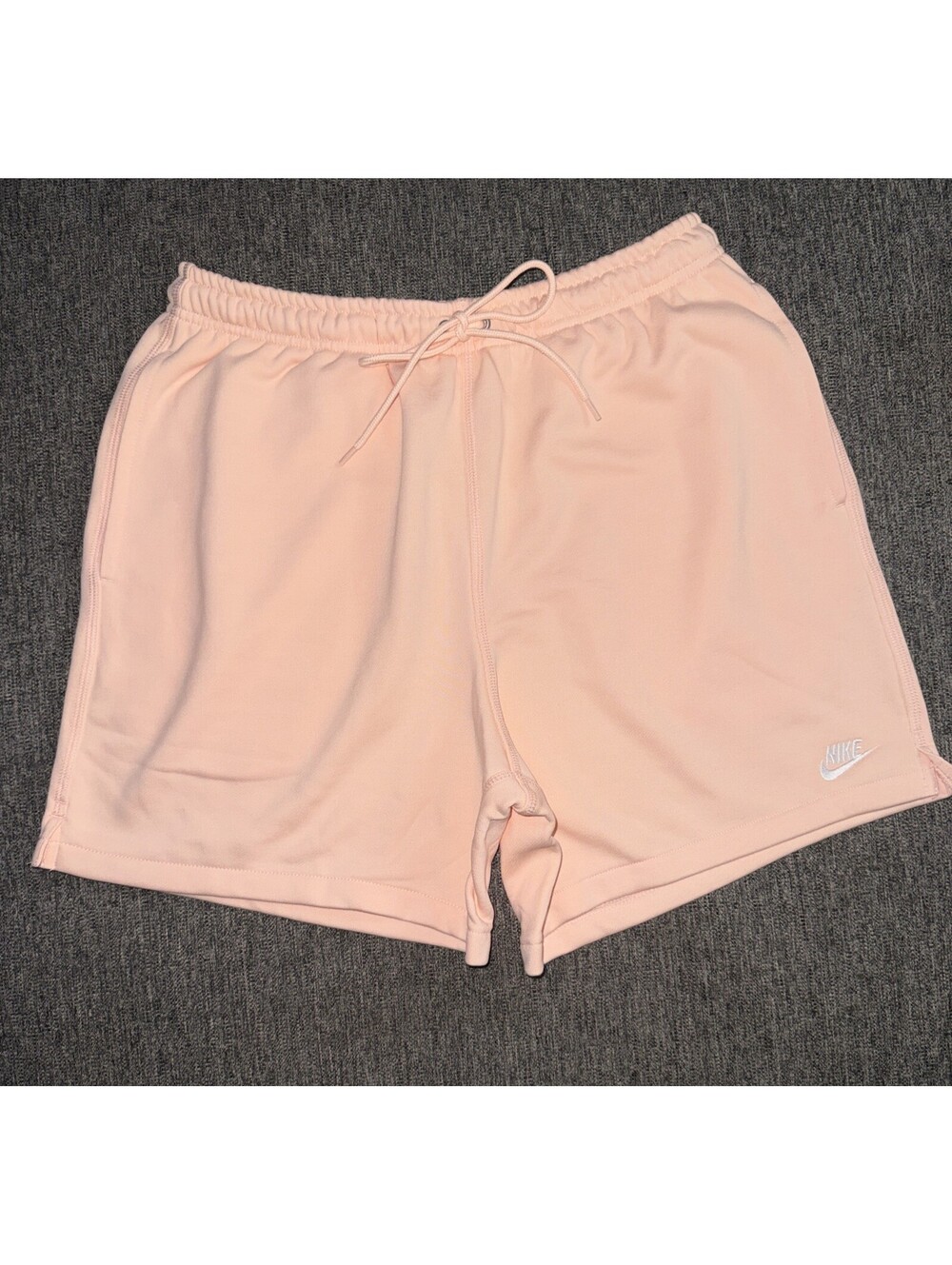 Nike Men Medium Club Flow French Terry Shorts Washed Coral/White FN3520-664 New